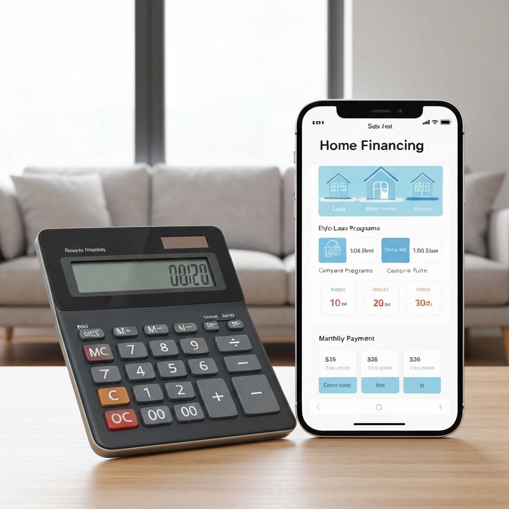 Financial planning documents and calculator for home remodeling financing